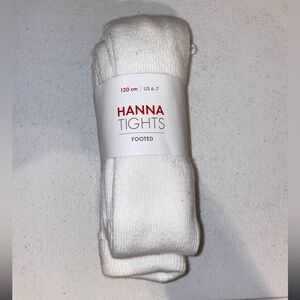 HANNA TIGHTS GIRLS WHITE THICK TIGHTS